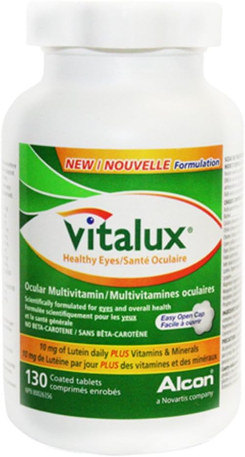 Vitalux Sunde Øjne Okulær Multivitamin med 5 mg lutein, 130 tabletter