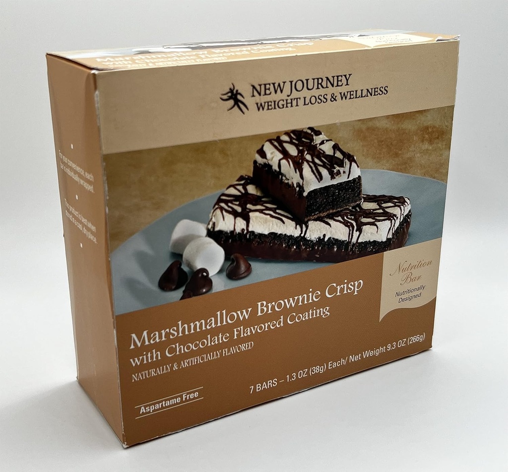 Marshmallow Brownie Crisp Bar - Ny Journey Vægttab & Wellness - High Protein Nutrition Bar (7 barer / boks)