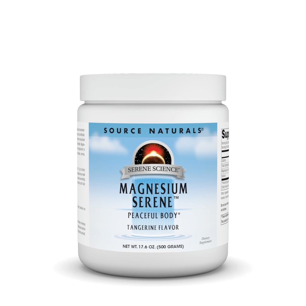 Source Naturals Serene Science Magnesium Serene, Fredelig Krop *, Tangerine Flavored - 17.6 Ounce Powder
