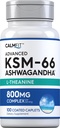 Piping Rock KSM- 66 Ashwagandha L- Theanine Supplement: 124; 800mg - 124; 100 kapsler - 124; Advanced Complex Root Extract: 124; Vegan, Non- GMO, Gluten Free