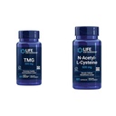 Forlængelse af levetid TMG 500 mg - Trimethylglycin supplement - fremmer sunde homocystein niveauer & N- Acetyl- L- cystein (NAC), immunforsvar, luftveje, leversundhed, NAC 600 mg