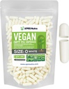 XPRS Nutra Størrelse 0 Tomme kapsler - 100 Tomme Veganske kapsler - Vegetariske piller - DIY vegetabilsk kapsel Fyldning - Veggie Pill Caps til Do- It- Yourself Kosttilskud (hvid)