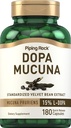 Piping Rock DOPA Mucuna Capsules Measures 124; 180 Greve Measures 124; 15% L- DOPA Measures 124; Mucuna Pruriens Extract 124; Non- GMO, Gluten Free Supplement