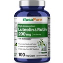 NusaPure Luteolin Complex med Rutin 200 mg 1 124; 100 kapsler 1 124; Vegetar, non- GMO & Vegan Flavonoid Formel