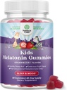 Natures Craft Melatonin Gummies for Kids Sleep Support - Hassle- Free Kids Melatonin Gummies for Mood Support - Lækker og Tummy Friendly Gummy 1 Mg Little Ones Non- GMO Gluten Free og Halal
