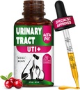 Сat Urinary Tract Infektion Behandling med Cranberry - Hund UTI Behandling til pleje for Brege - Kat UTI Behandling for Nyrer - Forebyggende støtte til nyresygdom i Drops - 2 Oz