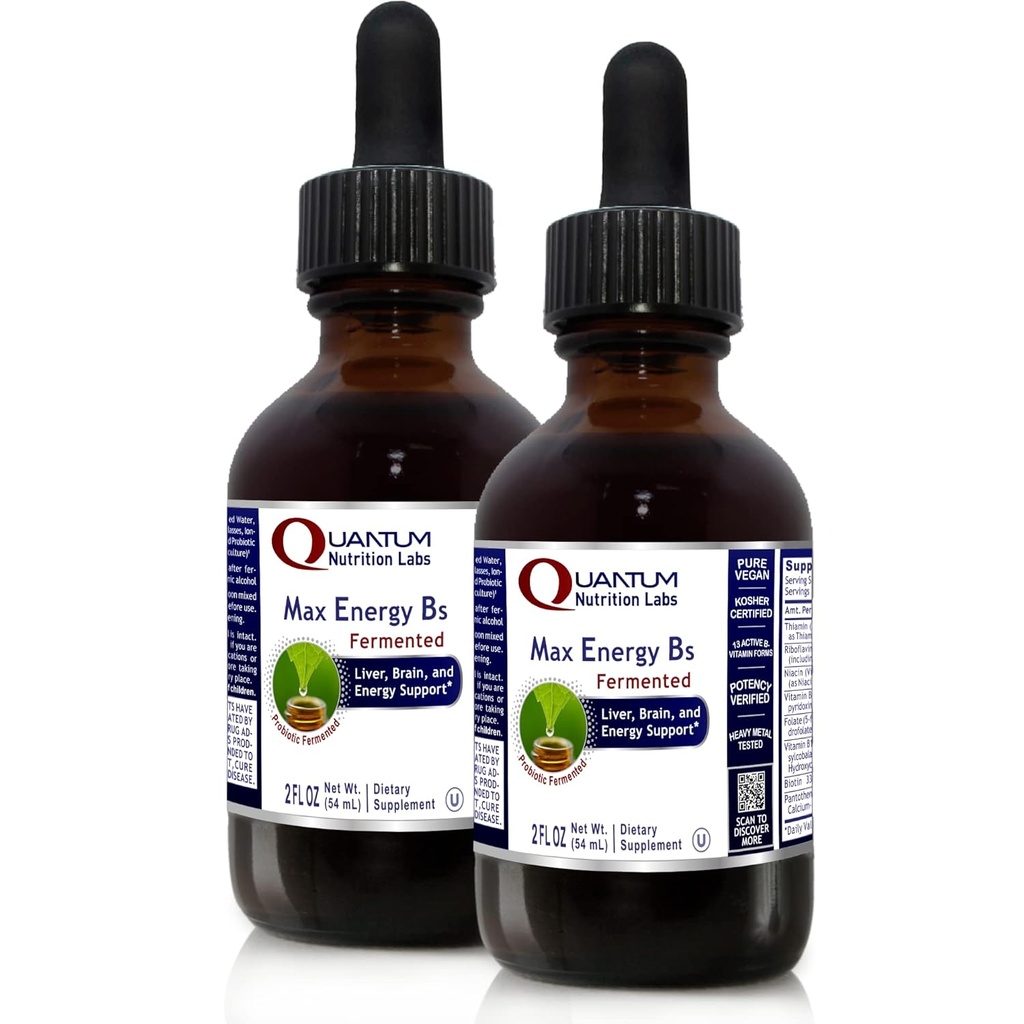 Quantum Nutrition Labs Max Energy B 's - 2 Fl Oz (pakke med 2)