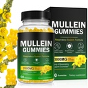 Mullein Gummies for Lung Detox, 2000mg Mullein Leaf Extract for Respiratory & Diguestive & immunsupport w / Quercetin, Bromelain, Elderberry & Marshmallow, Vegan 120 Gummies (1 flaske 60 Gummies) (1)