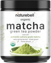 NatureBell Organic Matcha Green Tea Powder, 2 Pounds ttesmå 124; Usødet med Zero Sugar, Kulinarisk Grade, Potent Tidlig Høst, Fine Stone Ground - Vegan, Alle Formål, Great for Matcha Latte