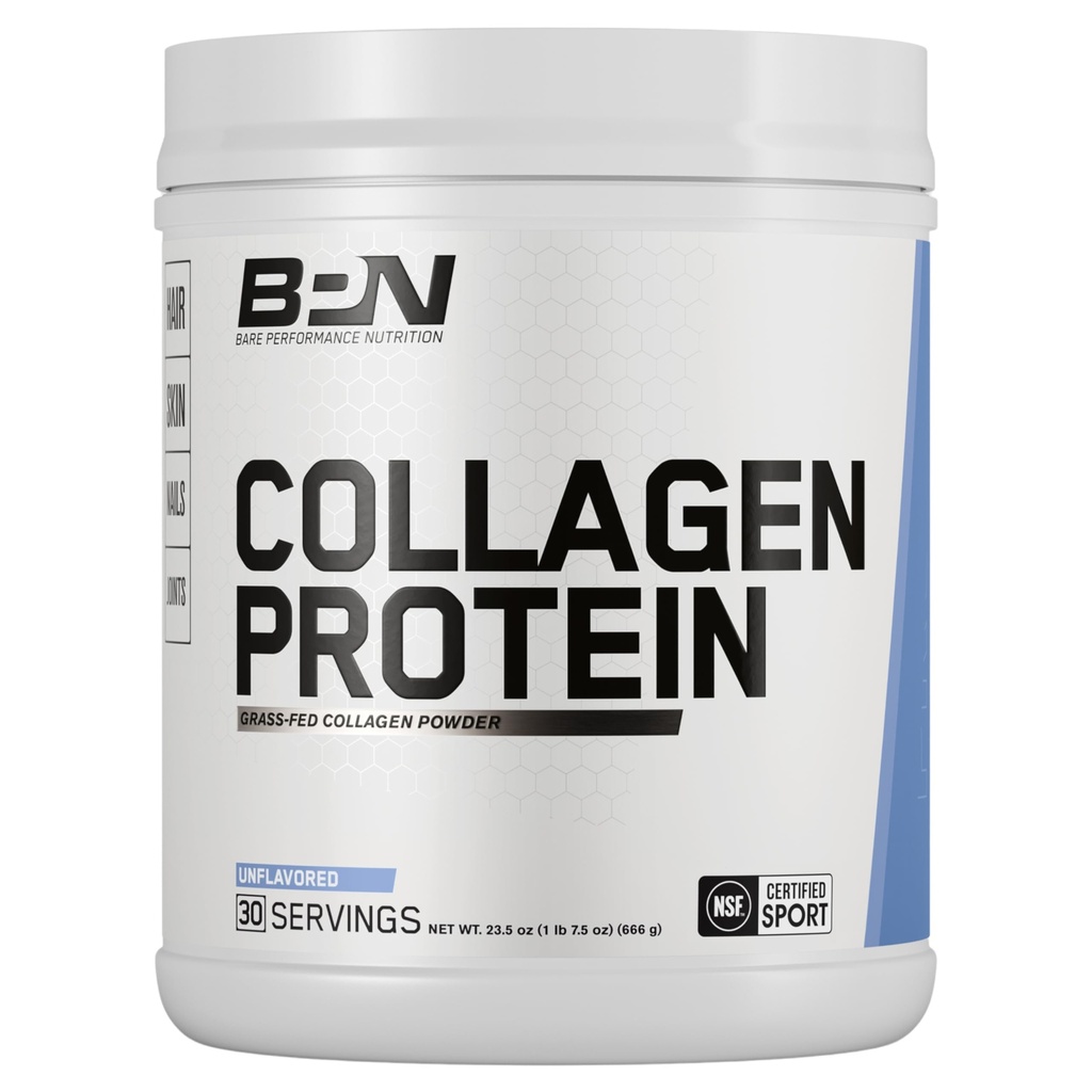BARE PRÆSTATIONSNETRITION, BPN Collagen Protein, Grass- Fed- Bovin Collagen Peptider, Unflavored