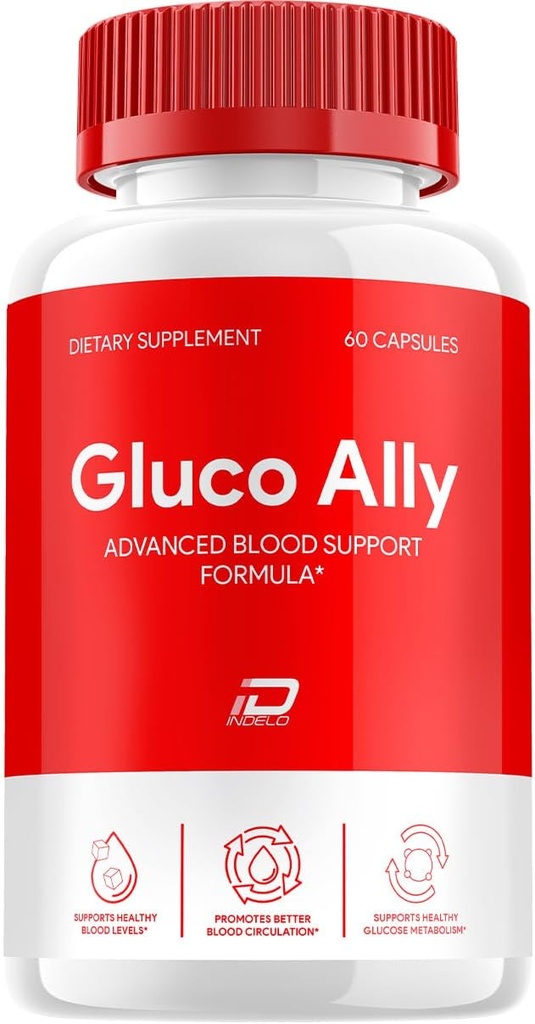 Gluco Ally kapsler - GlucoAlly Advanced Supplement, Alle naturlige formel til at opretholde sunde niveauer, maksimal styrke Daglig formel, Gluco Allyal kapsler Anmeldelser (1 pakke - 60 kapsler)
