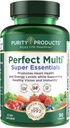 Renhed Produkter Perfect Multi Super Essentials - Multivitamin + Frugt og Grønsager + fremmer sund dag og nat Vision Feating Lutein, Zeaxanthin og Black Currant Extract - 90 Kapsler