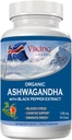Viking Organic Ashwagandha med Black Pepper Extract Islandsk. 60 Veganske kapsler - Maksimal Absorption til Stress, Mood & Energy Support