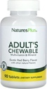 Natures Plus Voksen 's Chewable Multivitamin - 90 Vegetariske tabletter - Exotic Red Superfruit Flavor - Natural Whole Foods Supplement for total sundhed, energi - Gluten- Free - 90 Servere