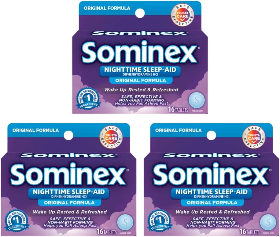 Sominex Maksimal styrke nat tid Sleep- Aid Name 124; Diphenhydramin HCI