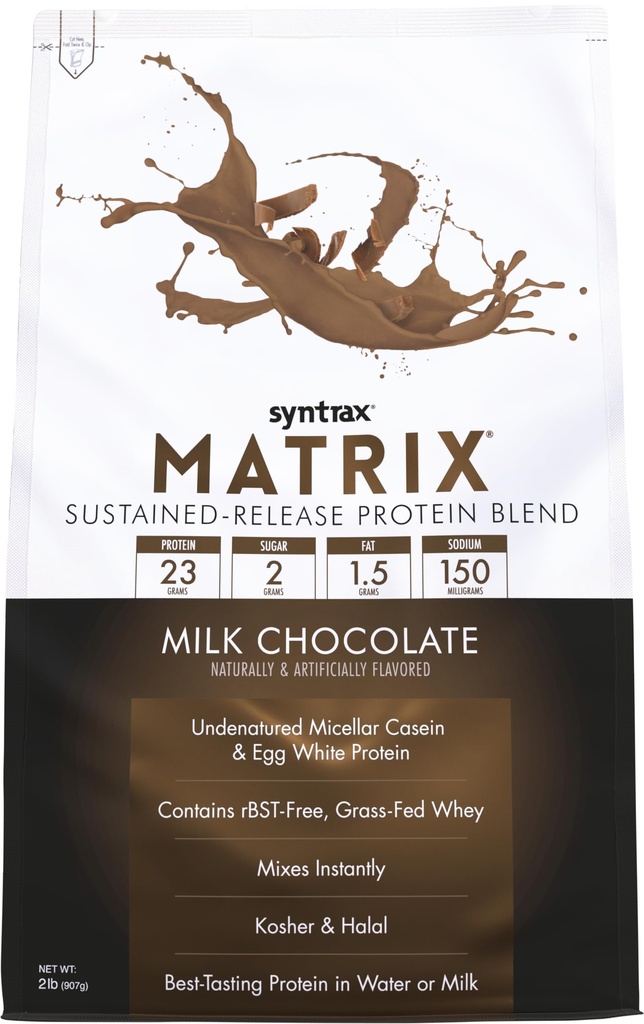 Syntrax Nutrition Matrix - Sustained-Release Protein Blend, Milk Chocolate 5 lbs.