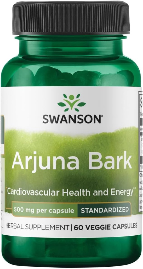 Swanson Arjuna 500 milligram 60 Veg kapsler