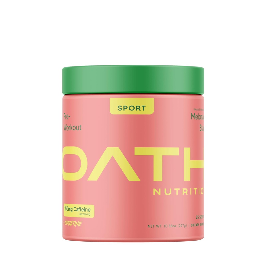 Eath Nutrition Sport Sugar Free Pre-workout pulver, Melonade Stand, Indeholder Creatinine monohydrat, Koffein og Beta Alanine, Pre-workout pulver til kvinder og mænd, 25 Servering