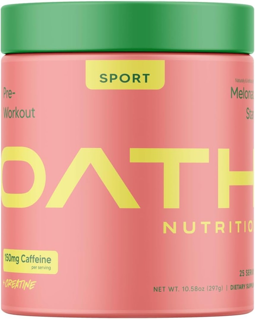 Eath Nutrition Sport Sugar Free Pre-workout pulver, Melonade Stand, Indeholder Creatinine monohydrat, Koffein og Beta Alanine, Pre-workout pulver til kvinder og mænd, 25 Servering