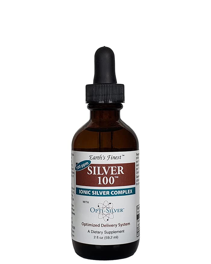 Sølv 100 Ionic Sølv Complex med Opti- Silver optimeret levering system til immunforsvar - 100 ppm, 2oz (59.2ml) - Dropper