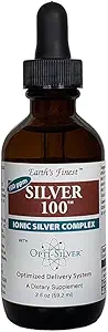 Sølv 100 Ionic Sølv Complex med Opti- Silver optimeret levering system til immunforsvar - 100 ppm, 2oz (59.2ml) - Dropper