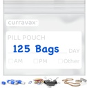 Pill Pouch tasker til rejse Pack 125- BPA Gratis 3 x 2,75 tommer Pill Pouch - Pill Pouches til medicin med Skriv på etiketten -Clear Ziplock Pill Sækker til medicin Organizer