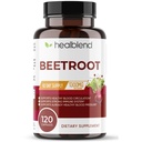 Healbend Organic Beet Root Capsules 1300mg - Nitrooxid Booster Beets Support sundt blodtryk, hjerte sundhed, cirkulering Superfood - 120 Tæl