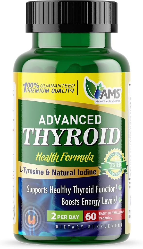 America Medic & Science Advanced Thyroid (60 Kapsler) Note 124; Thyroid Support til mænd og kvinder