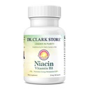 Dr. Clark Niacin (vitamin B3) Supplement - 25mg, 100 Gelatine kapsler, understøtter cirkulation og sund Kolesterolniveauer