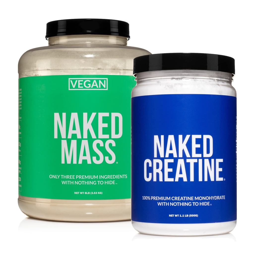 NAKED Soy- Free Protein Bundle: 8LB Vegansk Mass Creatin