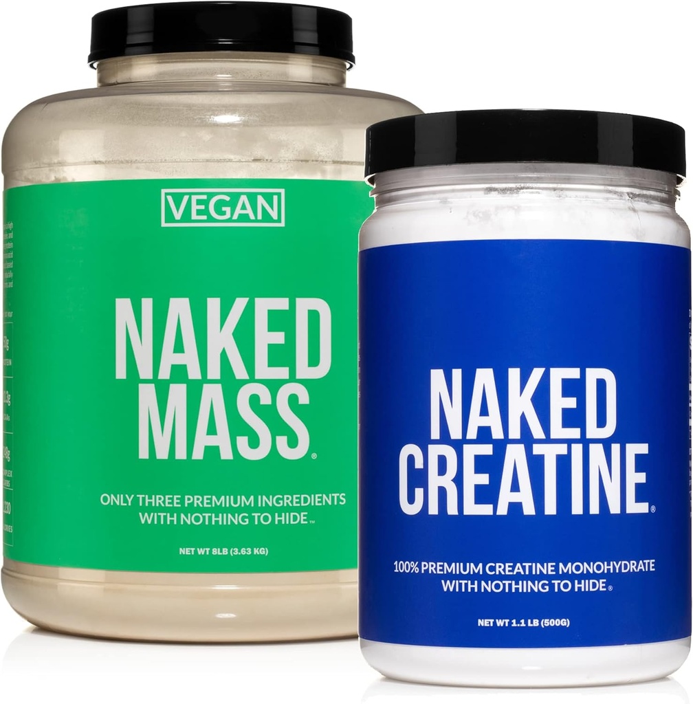 NAKED Soy- Free Protein Bundle: 8LB Vegansk Mass Creatin