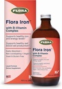 Flora Iron - Vegansk flydende jern supplement med B vitaminer - Tilbud Red Blood Cell & Energy Support - Yeast- Free & Gluten- Free - Lækker frugtsaftbund - 15 fl. oz. Glasflaske