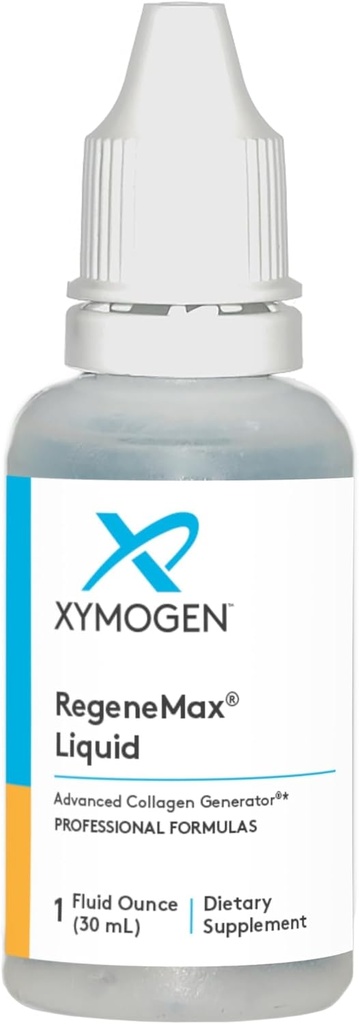 XYMOGEN RegeneMax Væske - Avanceret Collagen Generator - Koline- stabiliseret orthosilikasyre - Understøtter sund ben Mineral densitet, Reducerer Wrinkles, Styrker hår + negle (1 fl oz)
