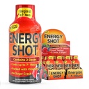 Frugt Punch Ekstra Styrke Energi Shot 12 pk - 260mg Naturlig Koffein B12 B6 - Energi & Focus Support - 2 Servere sukker gratis nul kalorie grøn te B-Vitaminer Electrolytes Vegan - 1,93 fl oz
