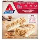 Atkins Vanilla Pecan Crisp Protein Meal Bar, High Fiber, 1g Sukker, 4g Net Carb Meal Erstatning, Keto Friendly, 5 Greve