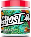 GHOST Greens Powder, Apple Cider - 30 Servings - 19 Superfood Greens & Reds Powder, Fruits, Vegetables, Spirulina, & Chlorella, Prebiotics, 10 Billion CFU Probiotic & Digestive Enzymes - Gluten-Free