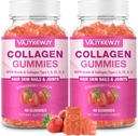 2-Pack Collagen Gummies for kvinder & mænd - med biotin, C-vitamin, & Zink til hudstråling, hårvækst, stærke negle, & fælles støtte, 120 Greve