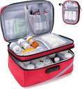 Trunab medicinopbevaringspose med kombinationslåse, låsbar pilleflaske Organizer, Travel Medication Carry sag for Medicine Box, receptpligtig, vitaminer, kosttilskud eller medicinske forsyninger