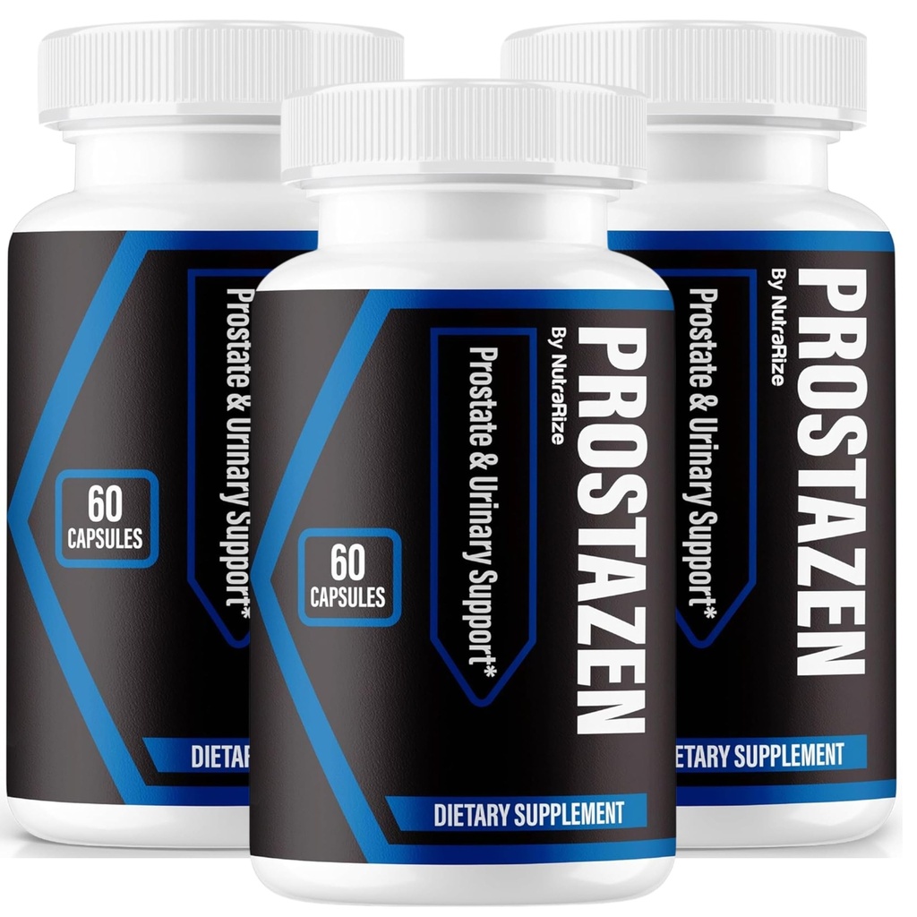 NutraRize (3 Pack) Prostazen Kapsler, Official Prostazen Pills til støtte Prostate Health, Prostazen Plus Premium Formel, Prostazen for Sund Prostate, Prosta Zen Pastillas anmeldelse (180 Kapsler)
