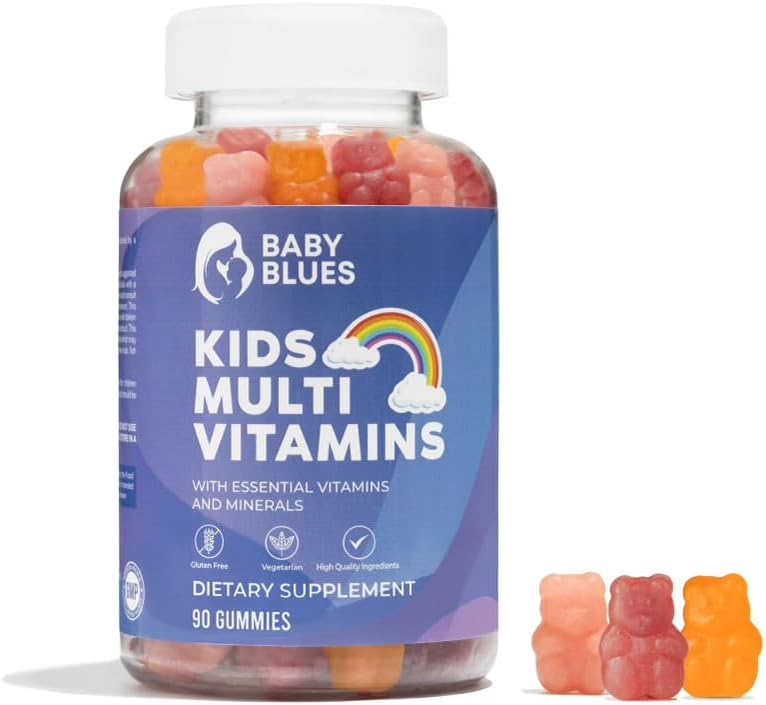 Baby Blues Complete Kids Multivitamin Gummies - Væsentlige vitaminer til børns daglige sundhed - Smagfulde børns Multivitamin Gummy Bears