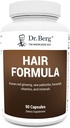 Dr. Berg All- in- One Vitamin til hår, hud og negle - Avanceret formel med biotin, Saw Palmetto, DHT Blocker, & Trace Minerals - 90 Veg kapsler