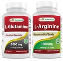 Bedste Naturals L- Glutamin 1000mg & L- Arginin 1000 mg