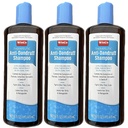 3 Pack Therapeutic Coal Tar Gel Shampoo Anti Dandruff - Psoriasis, Seborrheic Dermatitis, 16 oz each Bottle - Large Size - T Gel