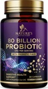 Probiotisk supplement 80 Millioner CFU + Prebiotika, Acidophilus Probiotisk understøtter immunsystem & fordøjelsessygdomme, understøtter lejlighedsvis obstipation, supplement til kvinders kvindelige sundhed - 30 kapsler