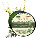 SSF Organics Comfrey Recovery Salve. Økologisk urtebalsam til knogler, muskler, joints, kneer, hud, hævelse og tattoo Care. Håndlavet, slank. Ingen kemiske fyldstoffer. 2 oz