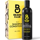 The Beard Club Herre 2 i 1 Shampoo og Conditioner Set - Sulfate Free, Moisturizing, Citrus Scented for krøllet hårpleje og tør skalp Care