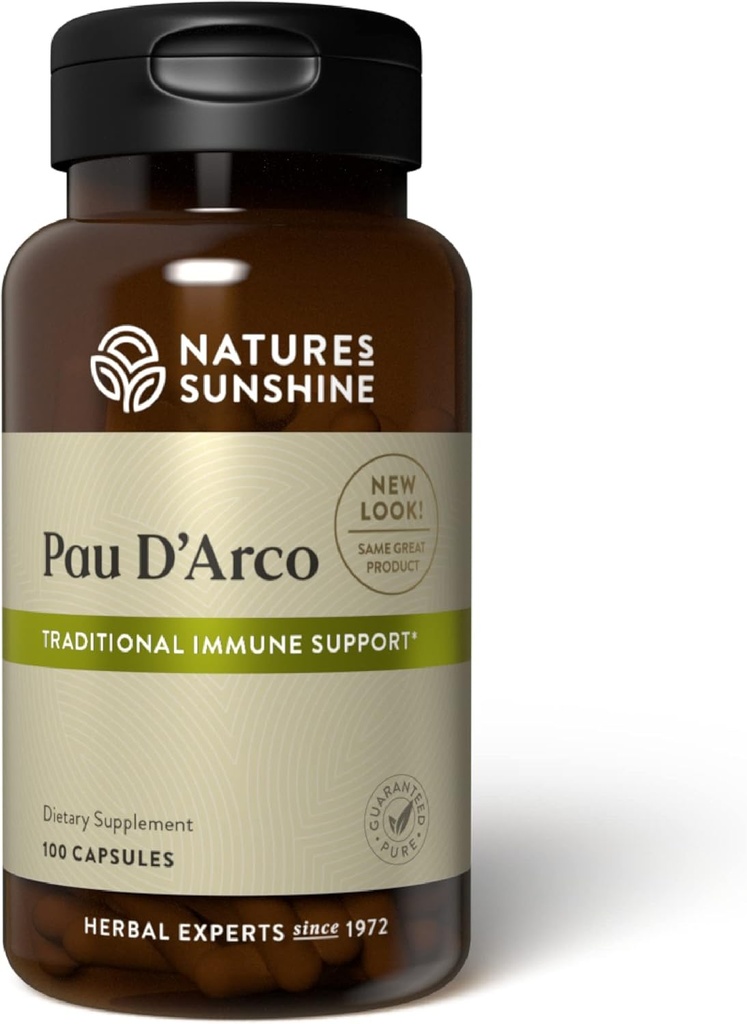 Nature's Sunshine Pau D’ Arco, 100 Capsules | Supports the Immune System, Provides Antioxidants, and Assists the Natural Detoxification Process