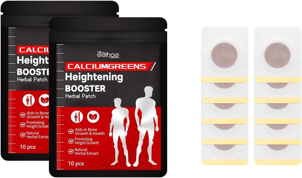 NeYLim Herbal Calcium Support Patch Heightening Booster Herbal Patch Patch Vækst Patch, Urtehøjde Stigende Foot Patch, for Support Bone Health and Enhance Højde (2pack)