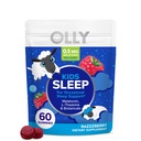 OLLY Kids Sleep Gummy, 0,5 mg Melatonin, L Theanine, Kamille, og Lemon Balm, Childrens Chewable Supplement, Lejlighedsvis Sleep Support, Hindbær - 60 Greve