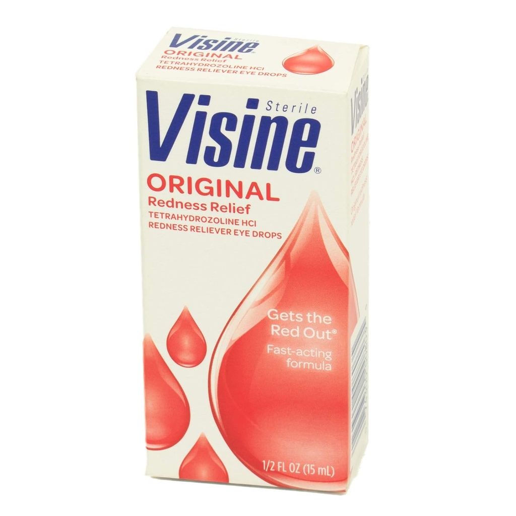 J & J Visine Eye Drops, Visine Original Eye Drops.5 oz. Flaske (Emballage Maj Vary)